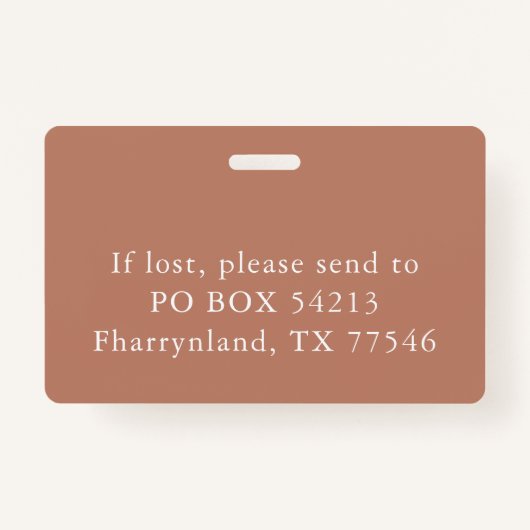 RN Caduceus | Copper Roos Gold Medical Photo ID Badge (Achterkant)