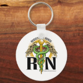RN Caduceus Green Sleutelhanger (Voorkant)