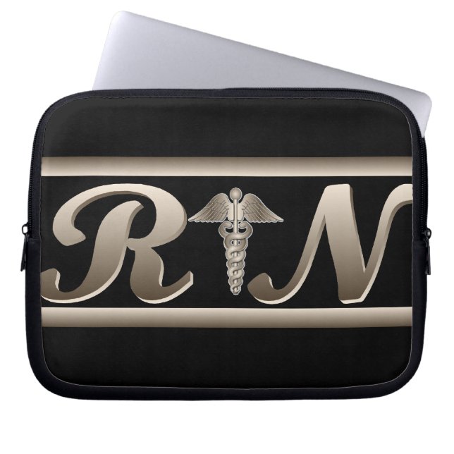 RN Caduceus Laptop Sleeve (Voorkant)