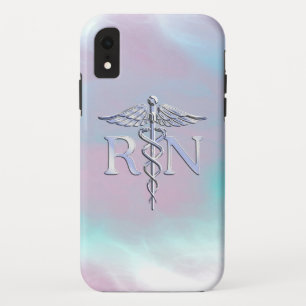 RN Caduceus Medical Moeder Pearl Decor Case-Mate iPhone Case