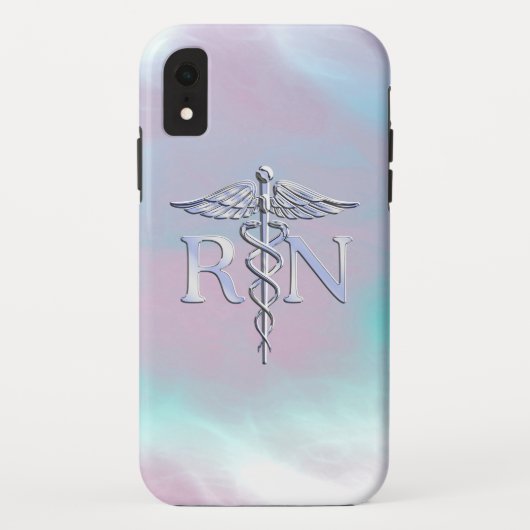 RN Caduceus Medical Moeder Pearl Decor Case-Mate iPhone Case (Achterkant)