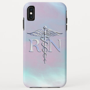 RN Caduceus Medical Moeder Pearl Decor Case-Mate iPhone Case