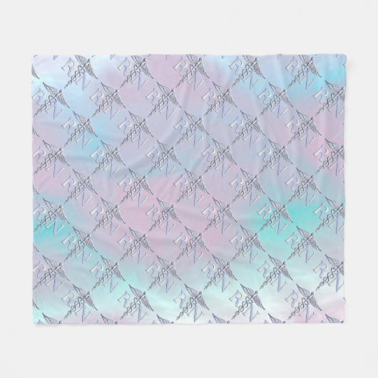 RN Caduceus Medical Moeder Pearl Decor Fleece Deken (Voorkant (Horizontaal))