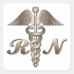 RN Caduceus Vierkante Sticker