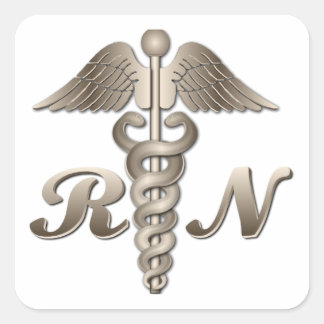 RN Caduceus Vierkante Sticker