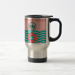 RN Chevron Pattern Pink en Blue Reisbeker