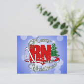 RN CHRISTMAS Registered verpleegster Feestdagenkaart (Staand voorkant)