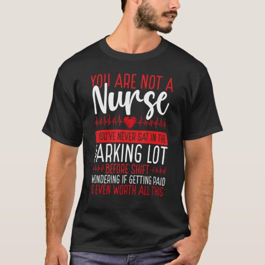 RN CNA Nursing Night Shift Nurse Appreciation Card T-shirt (Voorkant)