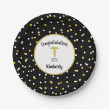 RN degreslid, verpleegkundige pinning, confetti