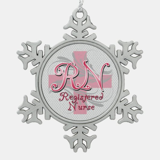 Rn.e.g. Tin Sneeuwvlok Ornament (Voorkant)