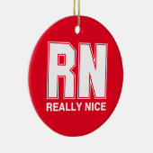 RN Echt leuk Keramisch Ornament (Rechts)