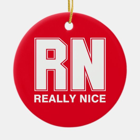 RN Echt leuk Keramisch Ornament (Voorkant)