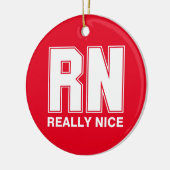 RN Echt leuk Keramisch Ornament (Links)