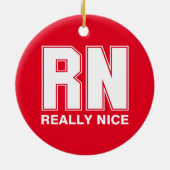 RN Echt leuk Keramisch Ornament (Achterkant)
