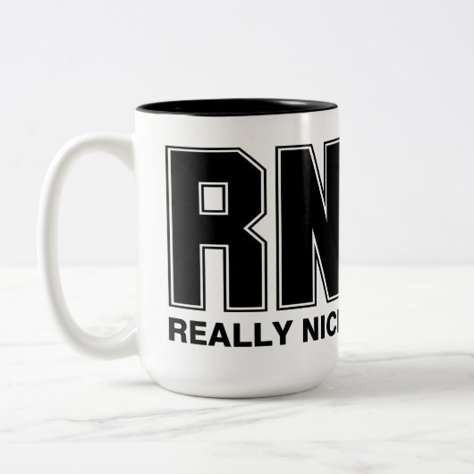 RN Echt leuk Tweekleurige Koffiemok (Links)