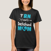 RN en teckel mama T-shirt (Voorkant)