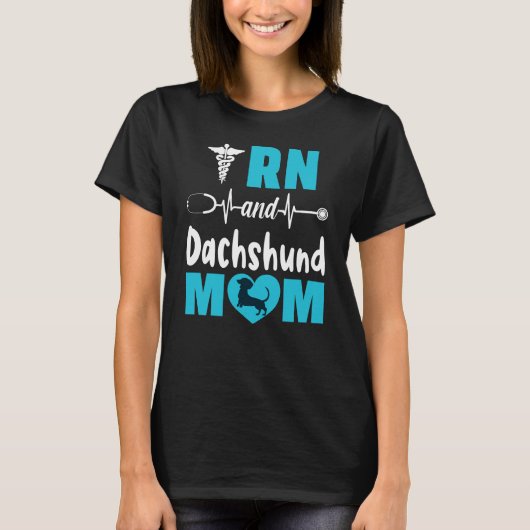 RN en teckel mama T-shirt (Voorkant)