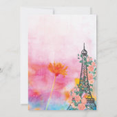 RN Floral Eiffel Tower Kaart (Achterkant)