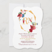 RN Floral Invitation Kaart (Voorkant)