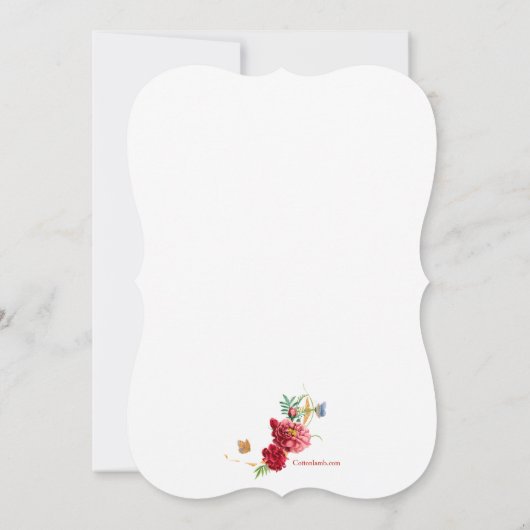 RN Floral Invitation Kaart (Achterkant)