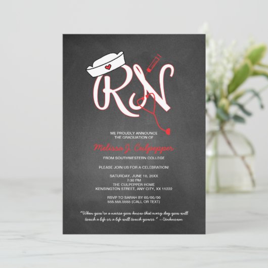 RN FOTO verpleegkundige afstudeerfeest pinning kri Kaart (Staand voorkant)