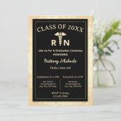 RN geregistreerd verpleegkundige Afstuderen Caduce Kaart (Staand voorkant)