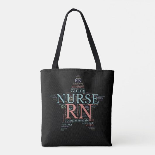 RN Geregistreerde Verpleegster Attribuut Canvas ta Tote Bag (Achterkant)