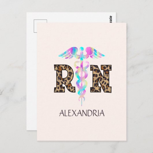 Rn., geregistreerde verpleegster briefkaart (Voorkant / Achterkant)