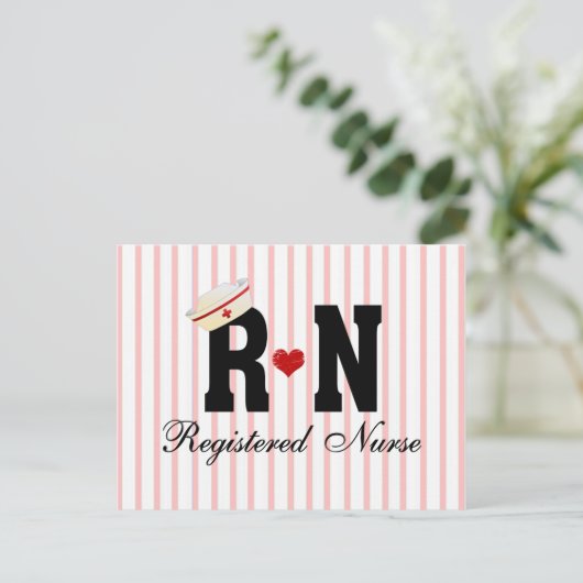 RN geregistreerde verpleegster Briefkaart (Staand voorkant)