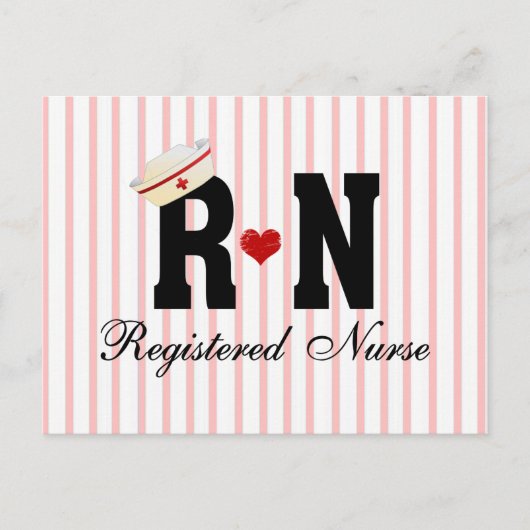 RN geregistreerde verpleegster Briefkaart (Voorkant)