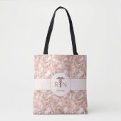 RN Geregistreerde Verpleegster Faux Glitter en Fol Tote Bag (Voorkant)