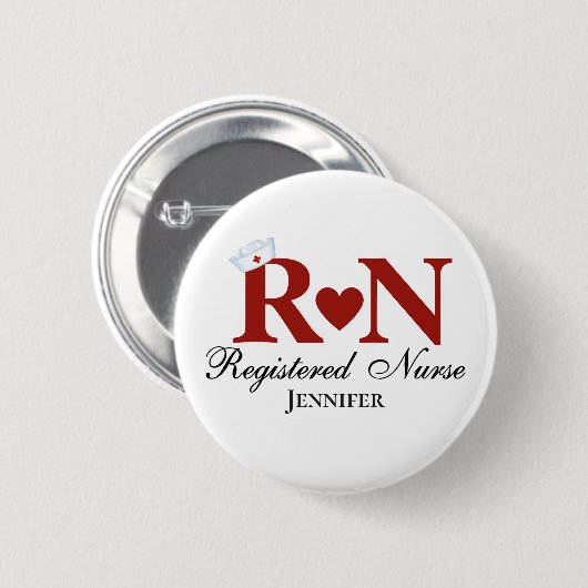 RN geregistreerde verpleegster Ronde Button 5,7 Cm (Voorkant /achterkant)