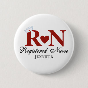 RN geregistreerde verpleegster Ronde Button 5,7 Cm