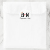 RN geregistreerde verpleegster Ronde Sticker (Tas)