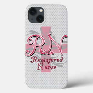 RN Geregistreerde Verpleegster, Roze Kruis Swirls Case-Mate iPhone Case
