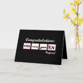 RN graad - NAAM VAN KLANT Gefeliciteerd - Kaart (Gele Bloem)