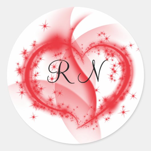 RN hart Ronde Sticker (Voorkant)
