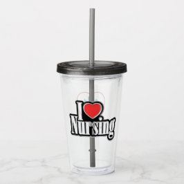 RN I Love Nursing Acryl Drinkbeker