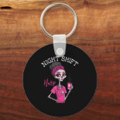 Rn ICU Night Shift Nurse Skelet Sleutelhanger (Voorkant)
