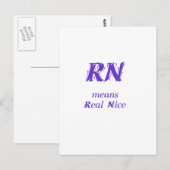 RN in het paars Briefkaart (Voorkant / Achterkant)