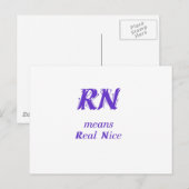 RN in het paars Briefkaart (Voorkant / Achterkant)