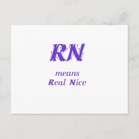 RN in het paars Briefkaart (Voorkant)