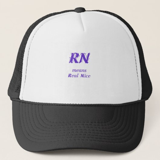 RN in het paars Trucker Pet (Voorkant)
