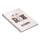 "RN" in Leopard Print- Kleurrijke Medische Logo Notitieboek (Rechterzijde)