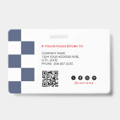  RN Medisch Personeel Foto ID Badge Streepjescode  (Achterkant)