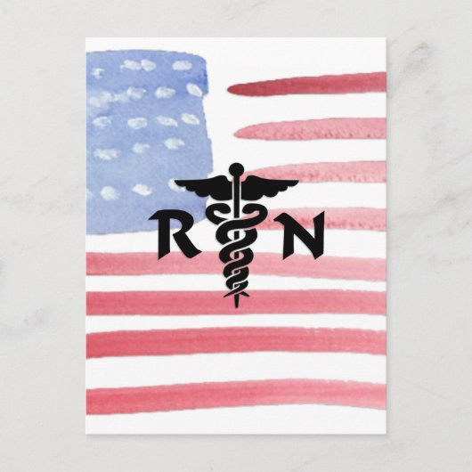 RN Medisch symbool Briefkaart (Voorkant)