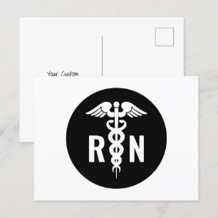 RN medisch symbool geregistreerd verpleegkundige Briefkaart
