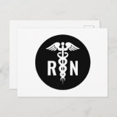 RN medisch symbool geregistreerd verpleegkundige Briefkaart (Voorkant / Achterkant)