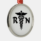 RN Medisch symbool Metalen Ornament (Rechts)