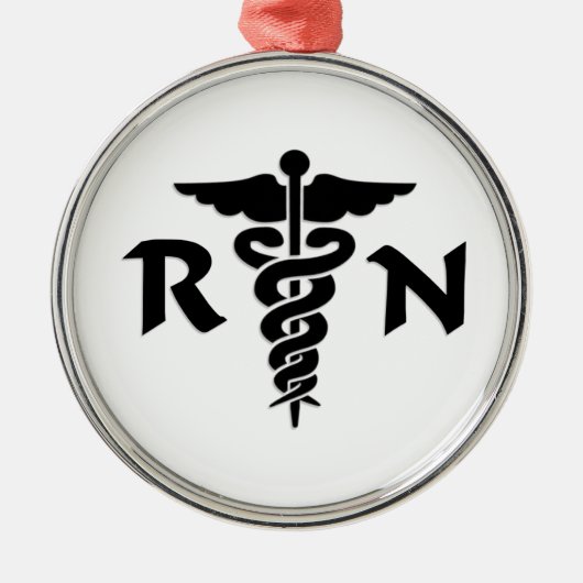 RN Medisch symbool Metalen Ornament (Voorkant)